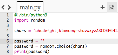 password generator script in python